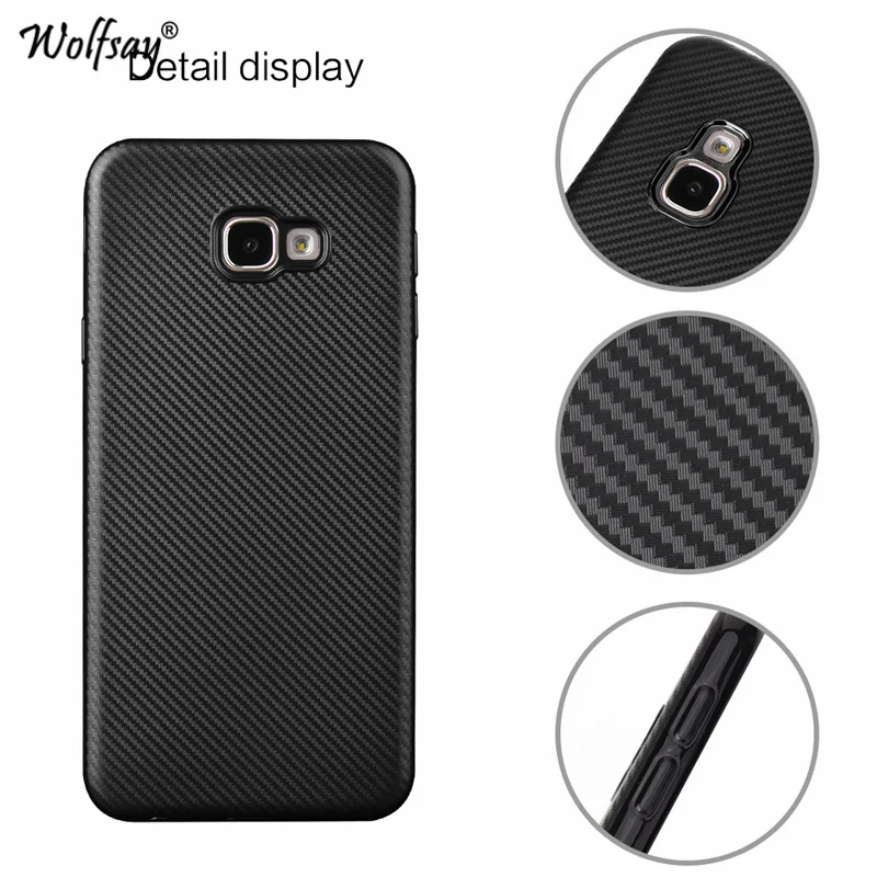 For Phone Case Samsung Galaxy J4 Plus Carbon Fiber Soft TPU Cover J610 |