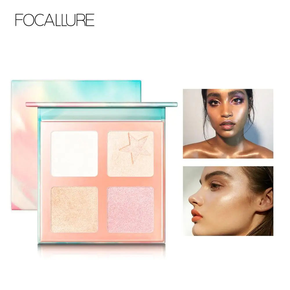 highlighter FOCALLURE блеск пудра хайлайтер костюм для всех видов кожи макияж натуральный осветитель Палитра Профессиональная косметика - Цвет: highlighter