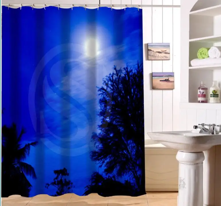 LUQI NEW ARRIVE Beautiful Night The woods Personalized Custom Shower Curtain Bath Waterproof MORE SIZE SQ-B32 | Дом и сад