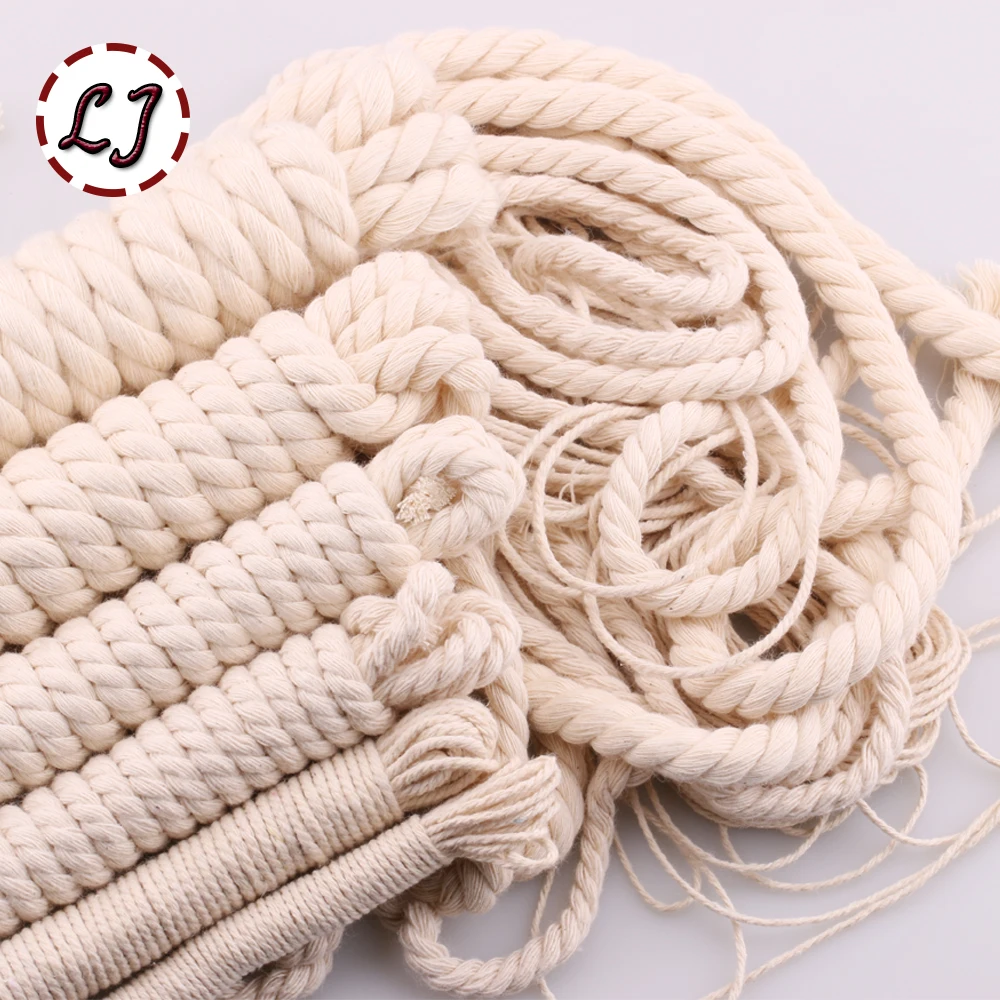5yd/лот высокопрочные 3 слойные круглые плоские шнуры из 100% хлопка для дома ручной