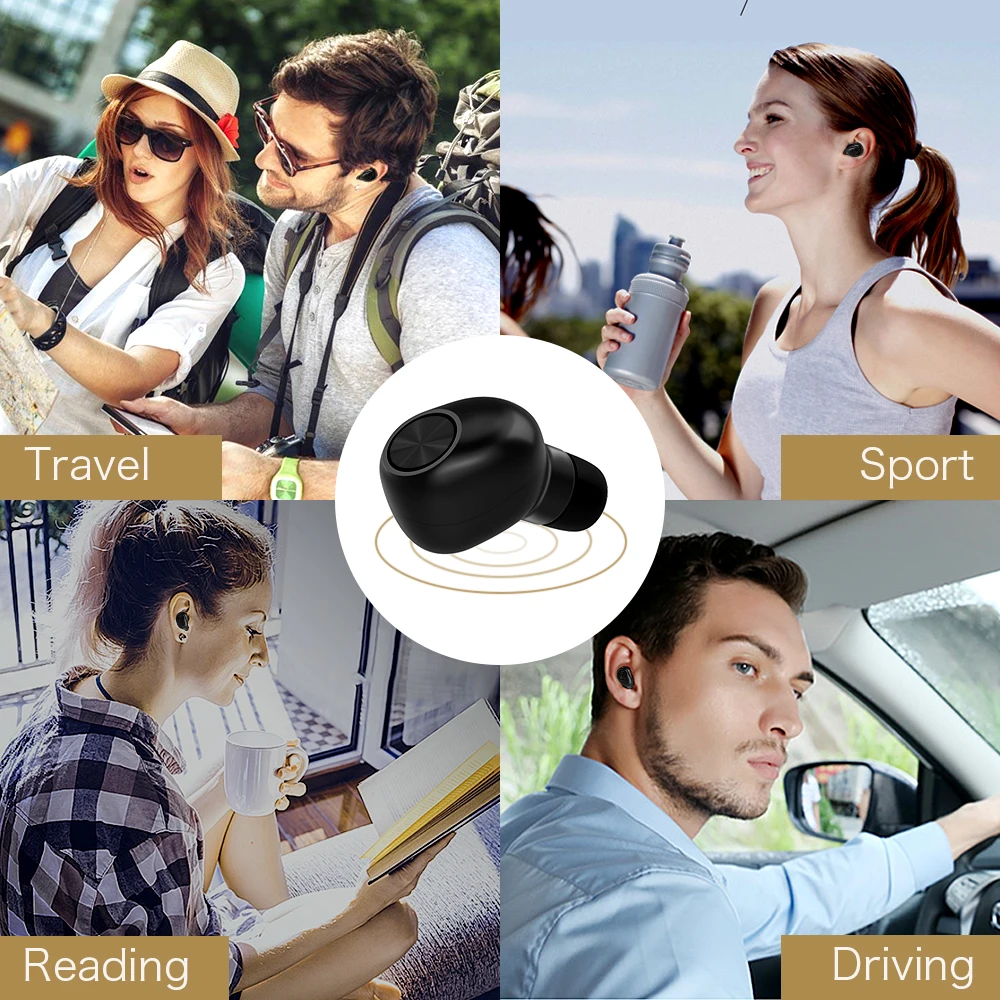 LXT E6 TWS V5.0 Bluetooth наушники беспроводные наушники стерео Bluetooth гарнитура наушники спортивные наушники для телефона глубокий бас