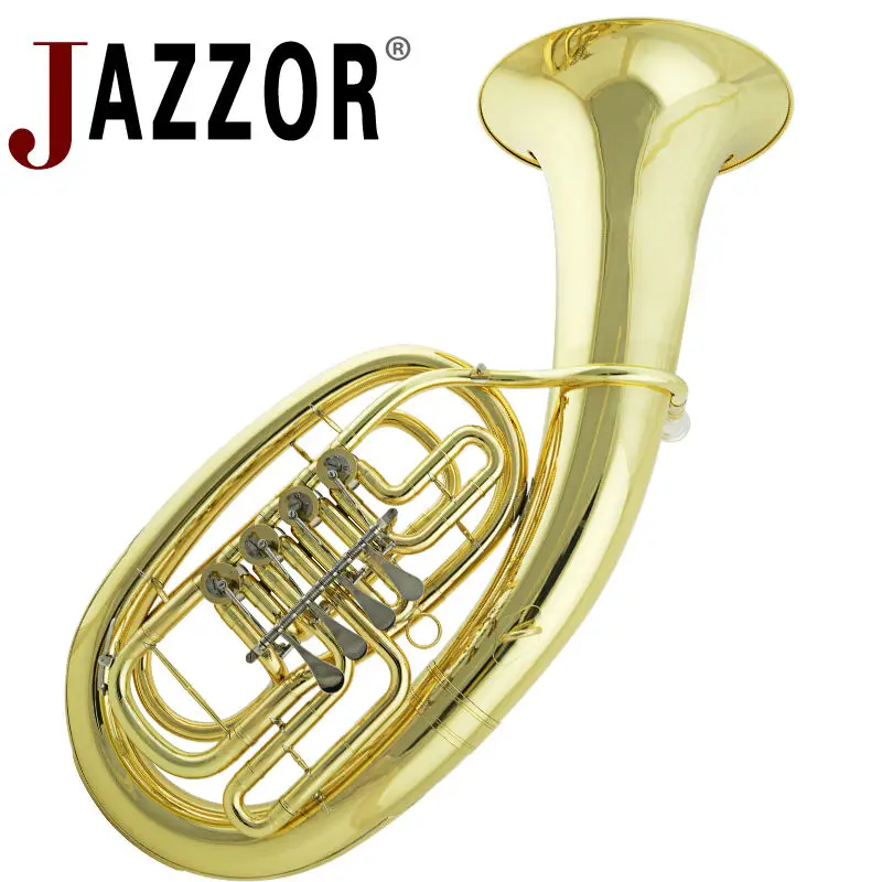 Профессиональный JAZZOR JZEU-310 Профессиональный euphonium B плоский золотой лак, латунный духовой инструмент с мундштуком и чехол