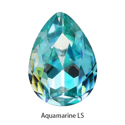 Aquamarine LS 5 шт. Стразы в виде капель воды, лазерные стразы, кристаллы, камни для украшения платьев, 13*18 мм, исправление, Рождественское украшение - Цвет: Aquamarine LS