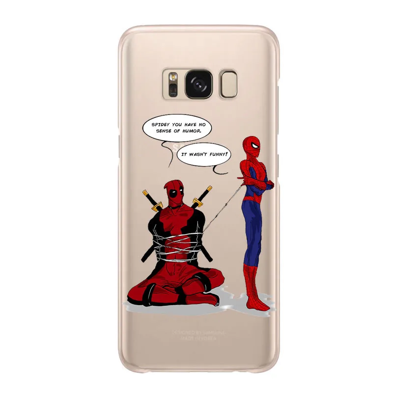 Deadpool Marvel Wade Winston Wilson прозрачный силиконовый чехол из ТПУ для Samsung S5 S6 S7 S6Edge S8 S9 S8Plus