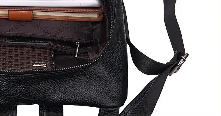 

Soft cow leather unisex large capacity backpack casual bag