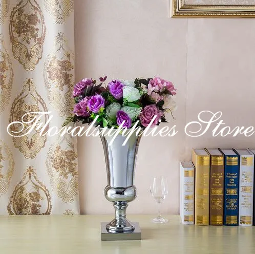 Настольная Ваза 43 см металлическая Свадебная ваза для цветов центральный столик