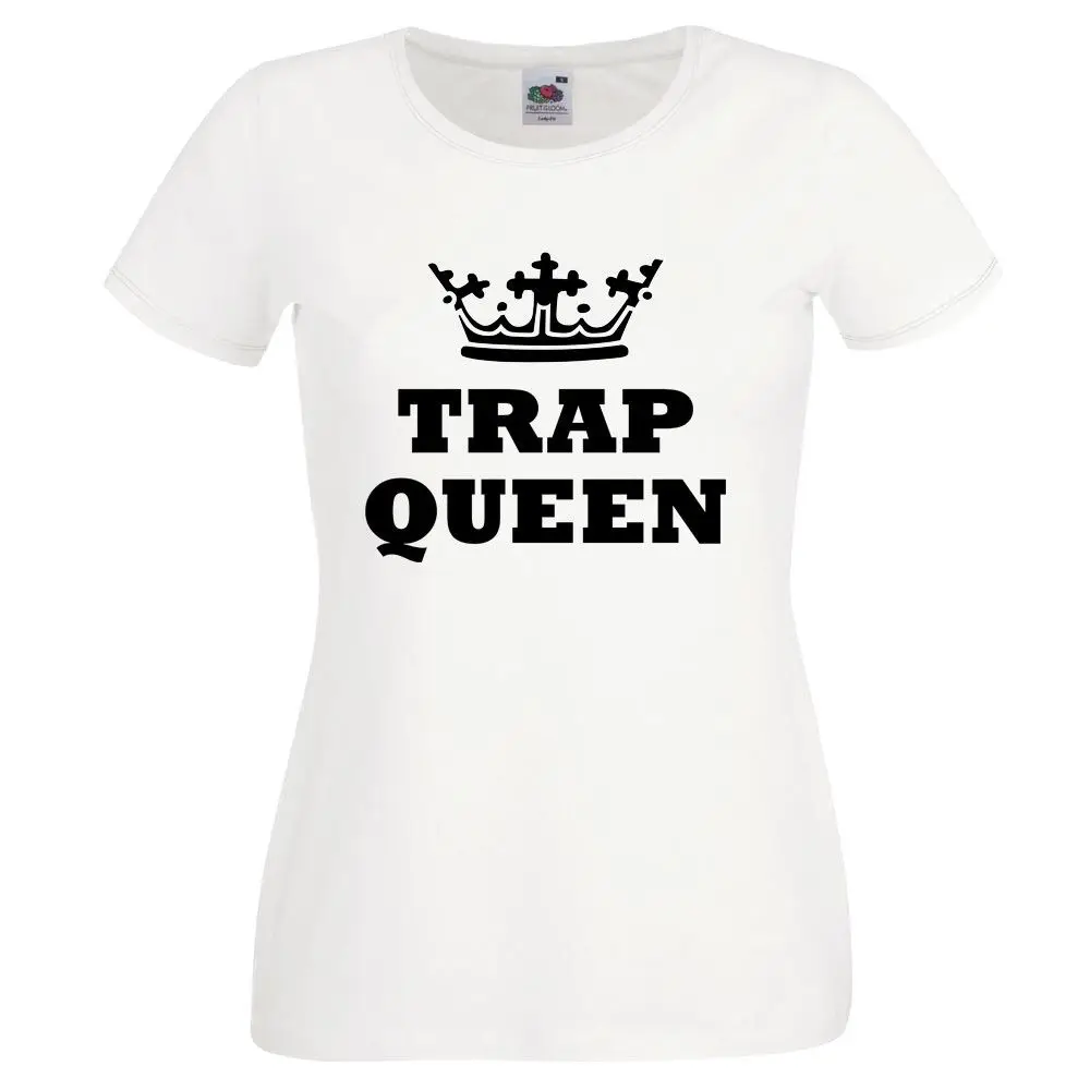 Надпись Trap Queen футболка Новинка Fetty Wap в стиле хип хоп рэп женские Tshirtt 2019 модная