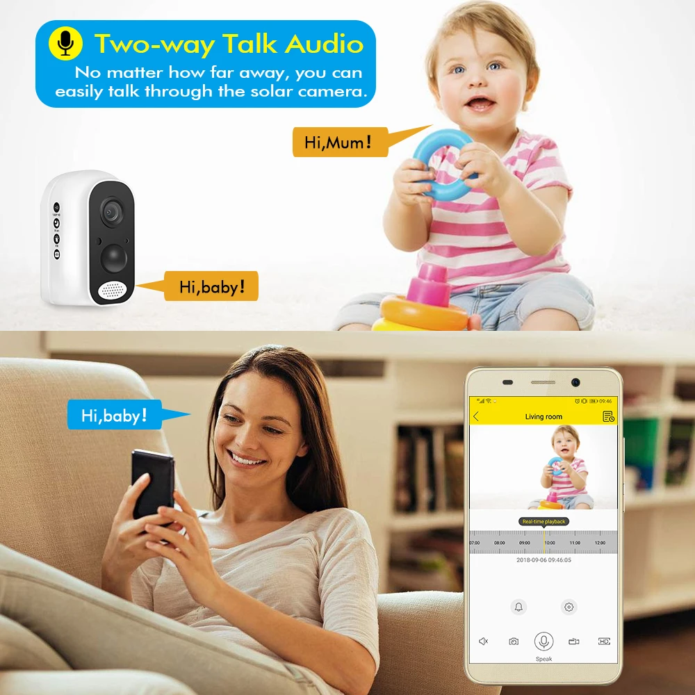 Hiseeu wifi Батарея Безопасности IP камера 1080P перезаряжаемая батарея питание HD