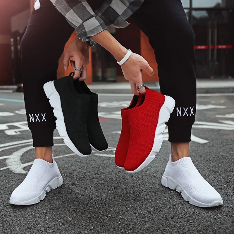 Мужская обувь размера плюс 46 дышащие носки легкие мужские кроссовки