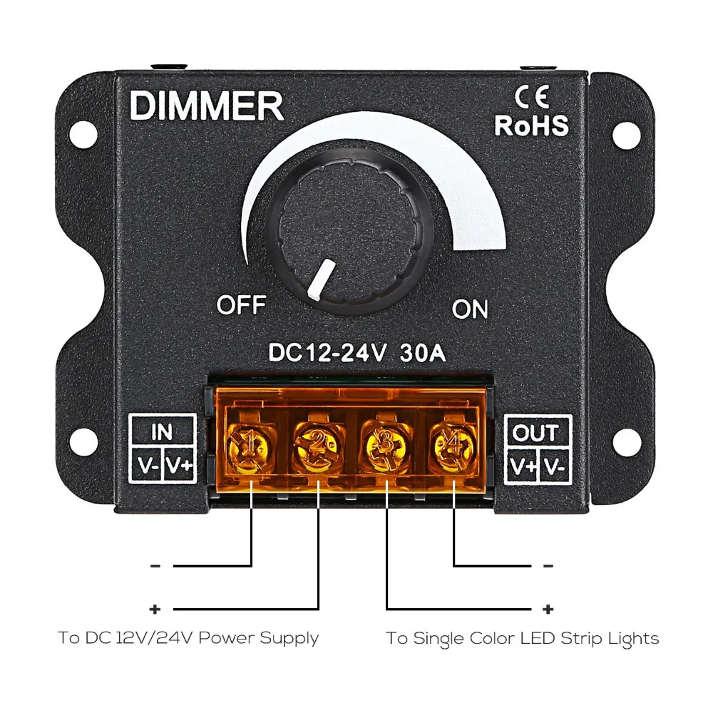 PWM контроллер затемнения для светильник Ной ленты DC 12V - 24V регулятор яркости