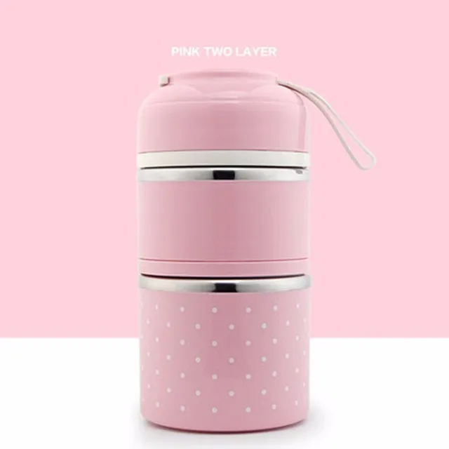 pink2 Dropshopping японский, из нержавеющей стали Ланч-бокс Герметичный Тепловой Bento box для детей портативный милый Пикник школьный контейнер для еды - Цвет: pink2
