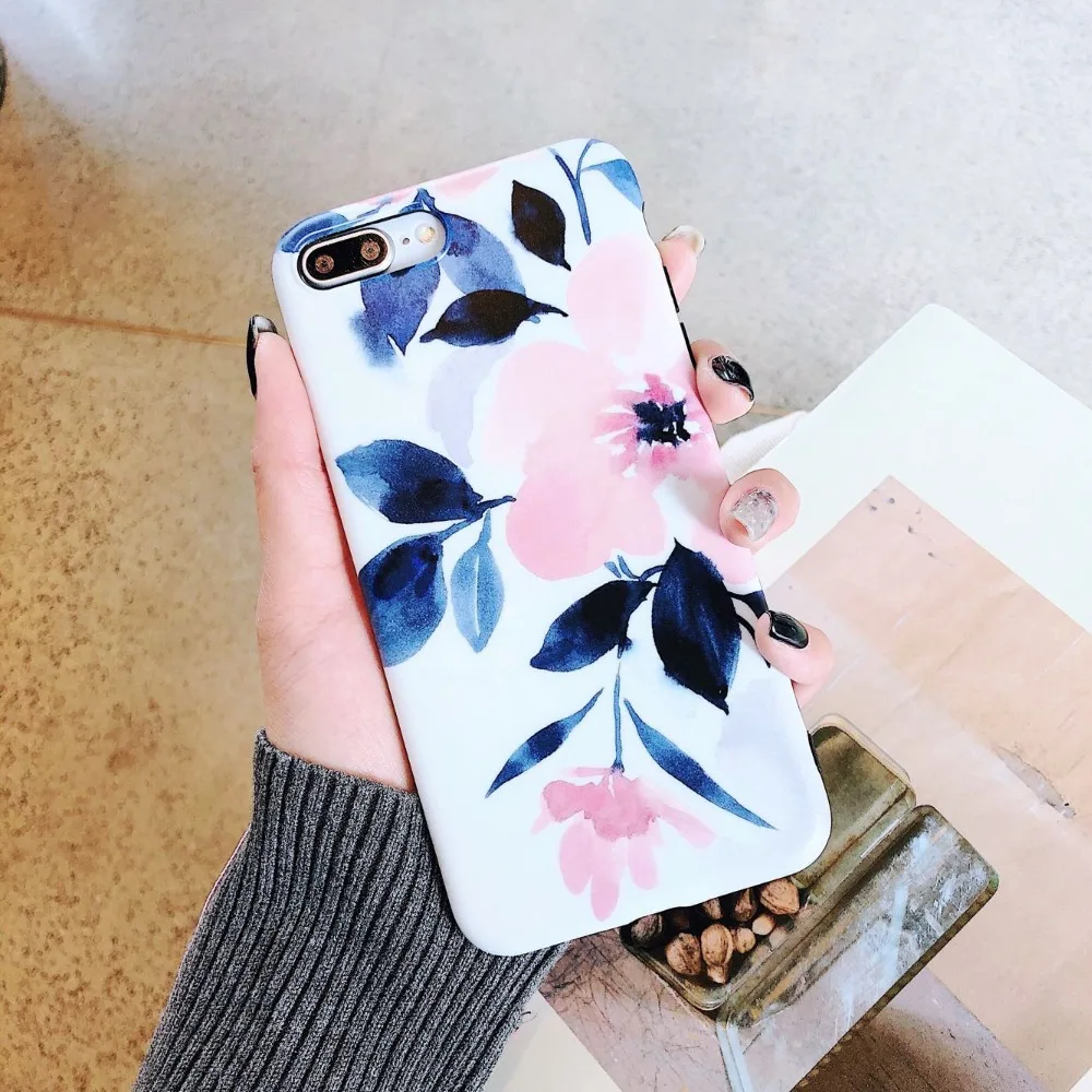 Axbety СПС iPhone XS MAX/XR модный цветок IMD телефон чехол для 6s 6 7 8 плюс мягкий Силиконовый