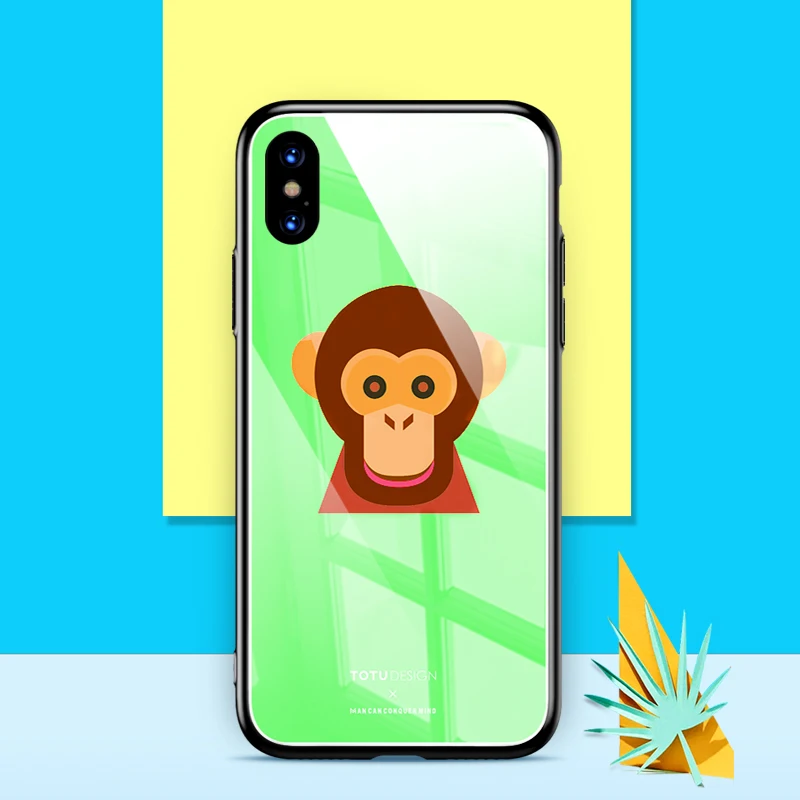 Чехол TOTU из закаленного стекла для iPhone X 10 роскошный крутой чехол телефона