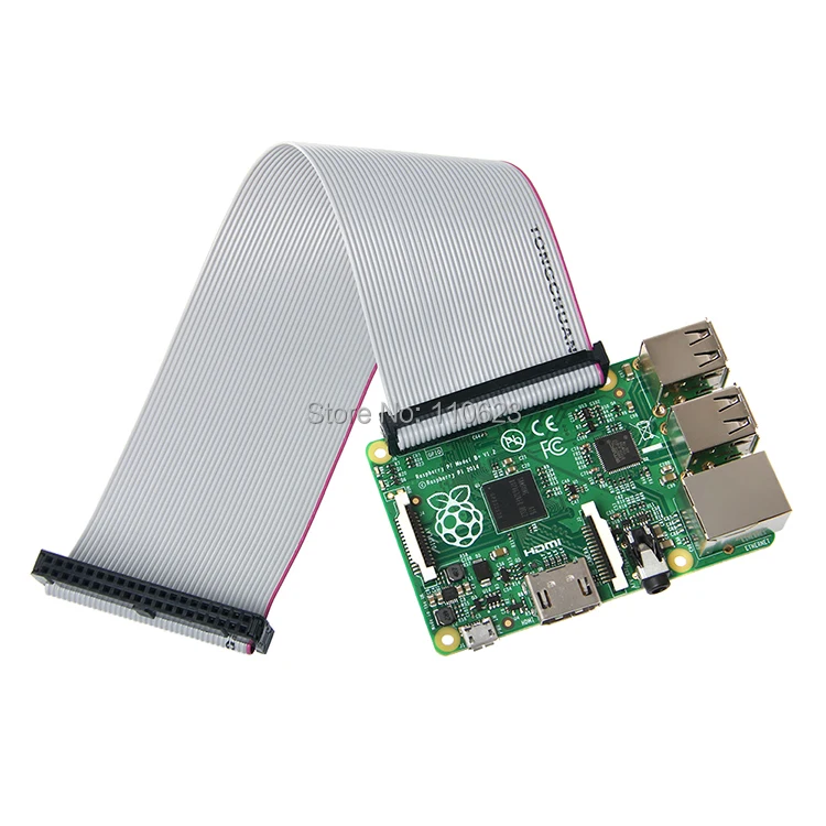 2PCS/lot 2x20pin Raspberry Pi B+ extension board GPIO Ribbon Cable adapter plate | Компьютеры и офис