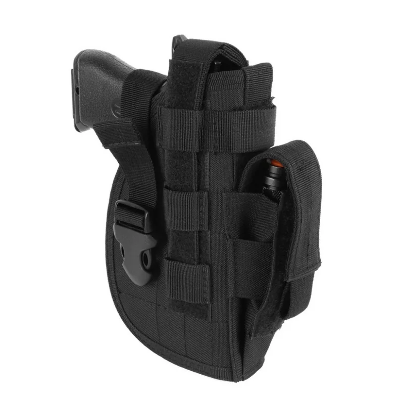 

Tactical Universal Gun Holster Right Hand Molle Modular Pistol Nylon Holster Advanced Combat Airsoft Waist Belt Holster