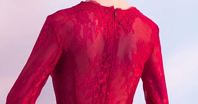 

Beautiful Cheap A-line V-neck Half Sleeves Wine Red Lace Evening Dresses Sexy Zipper Applique Long Prom Dresses robe de soiree