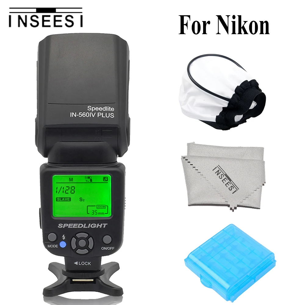 Беспроводная вспышка INSEESI IN560IV Plus для Nikon d7100 d3100 d5300 d7000 d5200 d7200 d750 d610 d3200 d330 DSLR