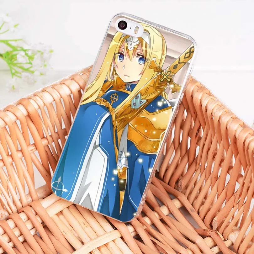 MaiYaCa Sword Art Online SAO Аниме Манга уникальный дизайн чехол для телефона для iPhone 8 7 6 6S Plus X 10 5 5S SE 5C 4 4S чехол - Цвет: 8