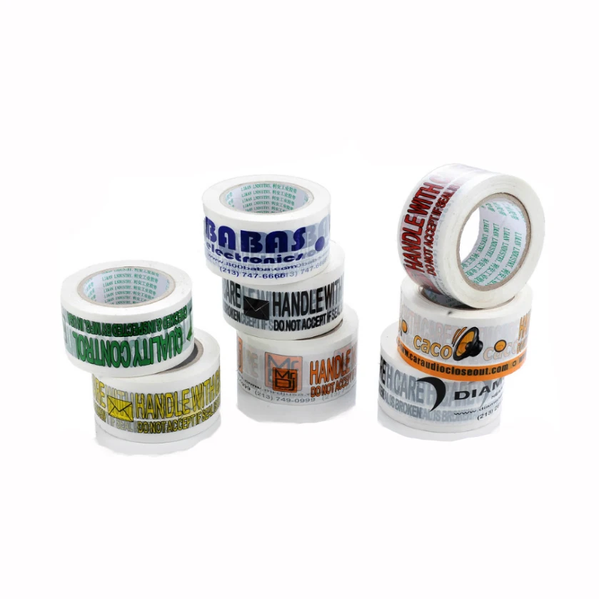 Free logo Adhesive Tapes Sealed custom imprinted logo on  Clear Transparent Sealing Sticky Tape 20 Rolls free ship by fast DHL