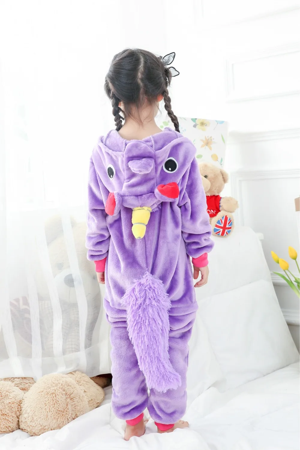 Детская Пижама Единорог одеяло Kigurumi комбинезон Детская мультяшная Пижама, комбинезон для девочек и мальчиков, Косплэй Фланелевая Пижама костюмы