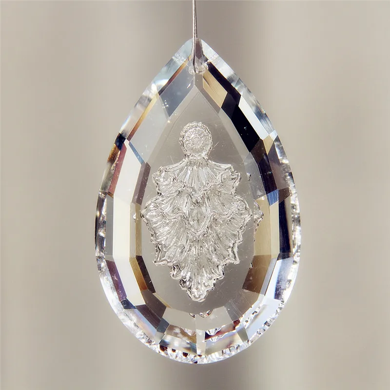 

Wholesales 100pcs 76mm AAA crystal Clear Crystal chandelier parts,suncatcher prism lighting crystal pendants for decoration