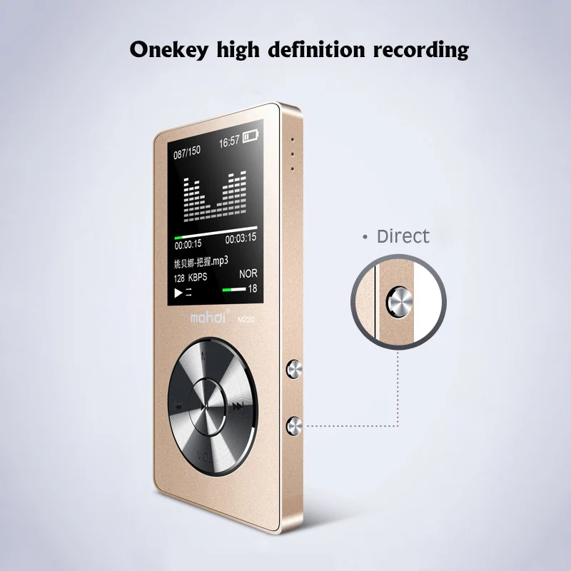 Mahdi M220 MP3 плеер без потерь APE 8G полностью металлический HiFi музыкальный плеер с наушником TF карта проигрыватель электронных книг