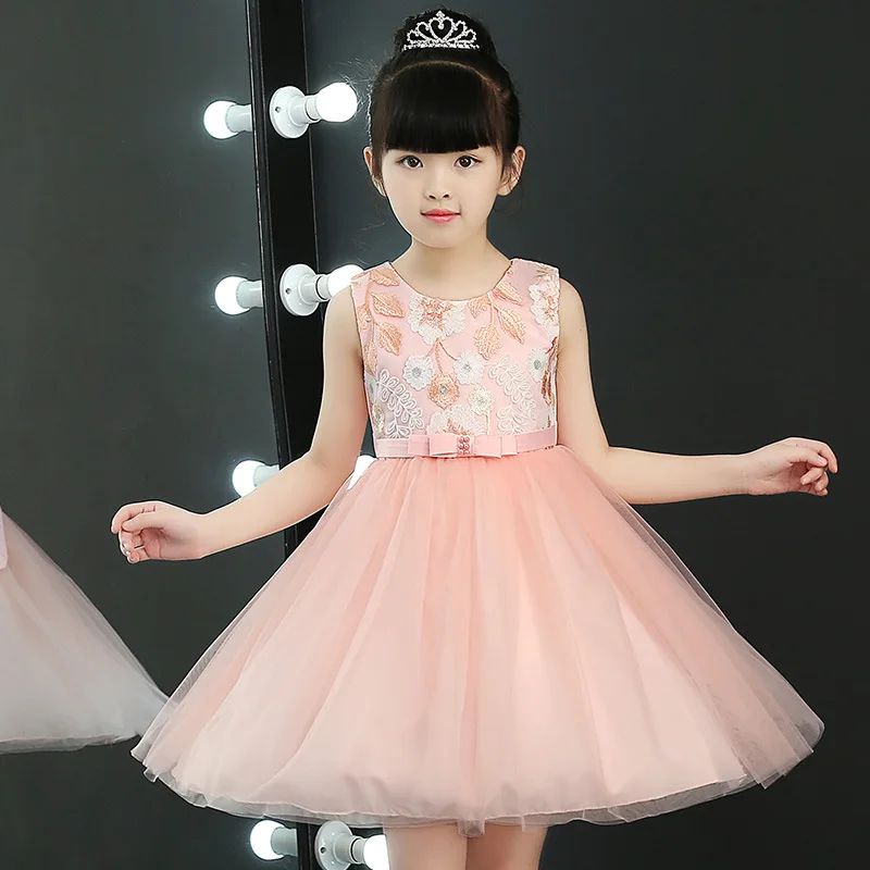 

Exquisite Daily Little Girl 2019 New Party Dresses Kids Sweet Summer Fashion Embroidery Dress Children Sundresses Baby Clothing