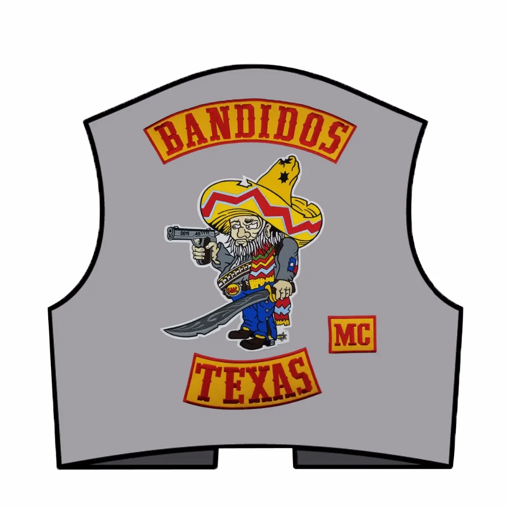 Bandidos байкеров рокер патчи Mc мотоциклетные байкерские Техас куртка набор патчей
