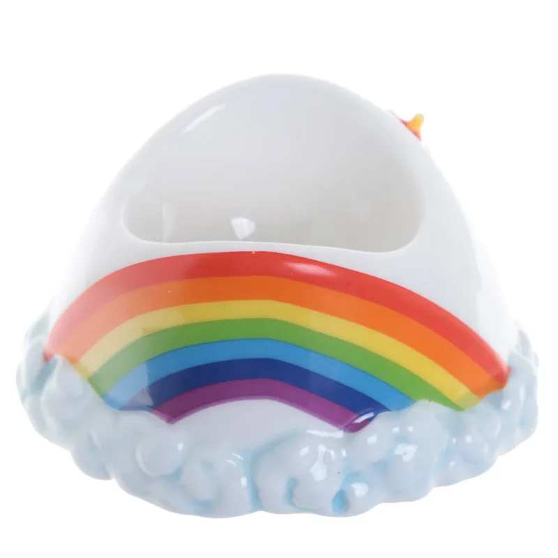 1 шт. милые керамические 3D радужные единороги чашка для яиц индивидуальная