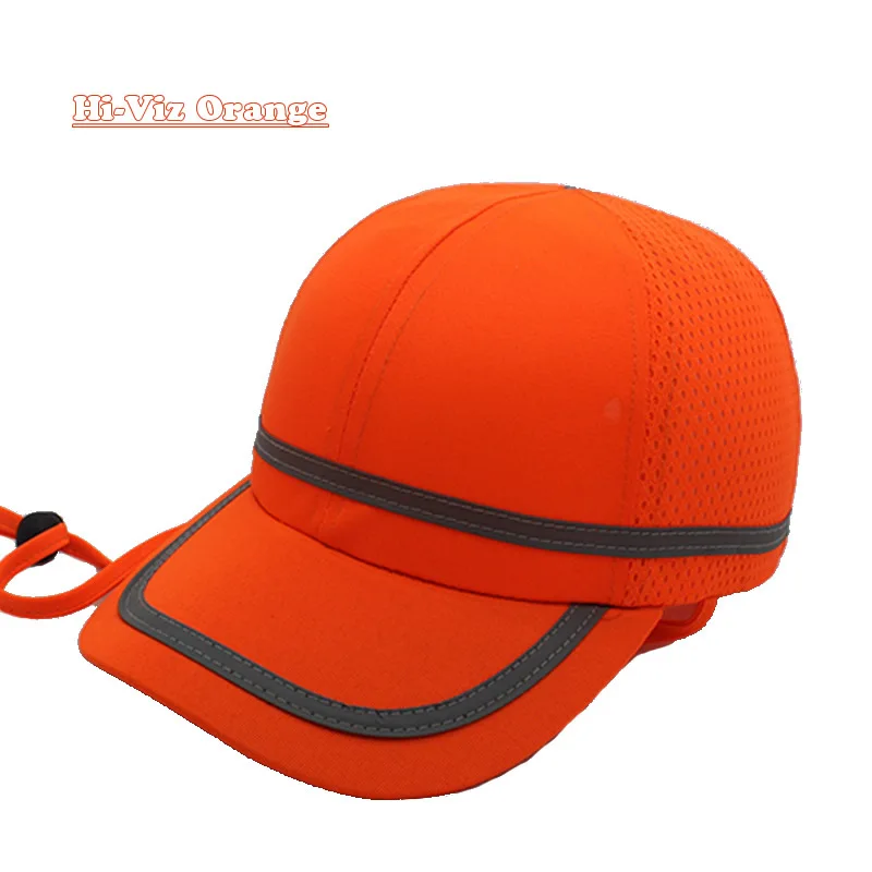 Hi-Viz Orange Летняя Рабочая безопасность Hi-Viz Bump Кепка, шлем, бейсбольная кепка, Стильная защитная жесткая шапка для работы, Фабричный магазин, защита головы для переноски - Цвет: Hi-Viz Orange