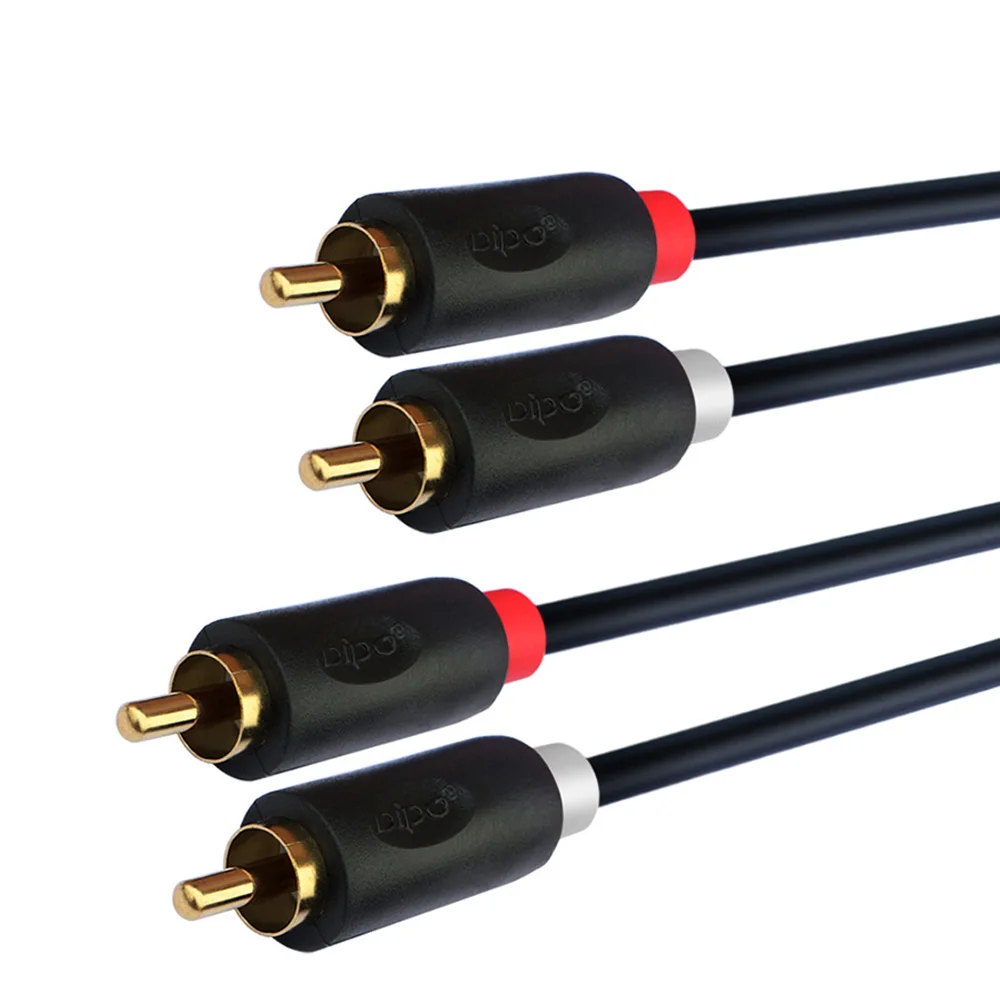 1 шт. аудиокабель 2RCA 2 RCA штекер позолоченный м 5 для домашнего кинотеатра DVD ТВ