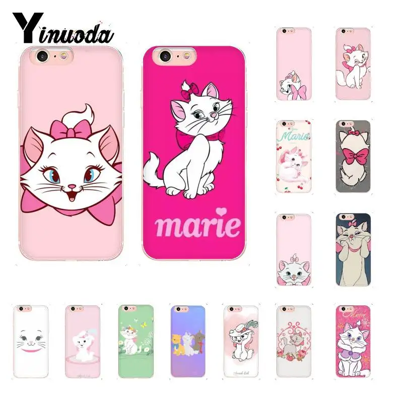Yinuoda pet dog marie cat мультфильм прекрасное покрытие чехол для телефона iPhone 6S 6plus 7 7plus 8