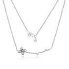 Ожерелья для женщин подростков девушек Серебро 925 оригинальное ожерелье с четырьмя лепестками цветка ювелирные изделия ожерелья для вечерние подарок оптовая продажа