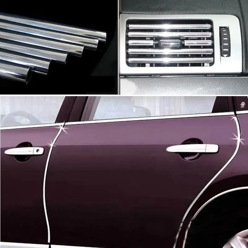 1 м автомобильный Стайлинг внутренняя декоративная Резьбовая вставка наклейка автомобильная воздушная розетка панель приборной панели двери декоративная лента полоса планки