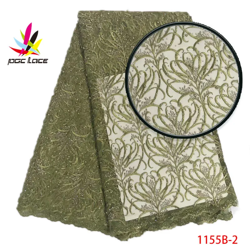 African Flower Lace Fabric With Stones Embroidered Nigerian Laces Bridal French Tulle For Women AMY1155B-1 | Дом и сад