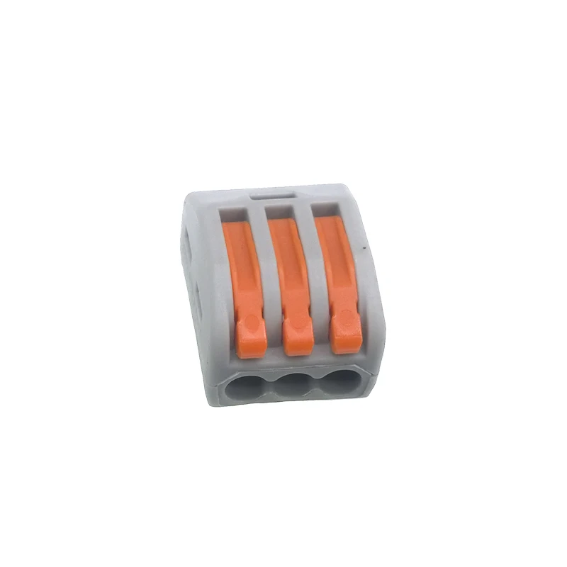 

10 pcs/lot 222-413 Compact Universal Wire Wiring Cable Connector 3 pin Terminal Block With Lever AWG 28-12(pct-213)
