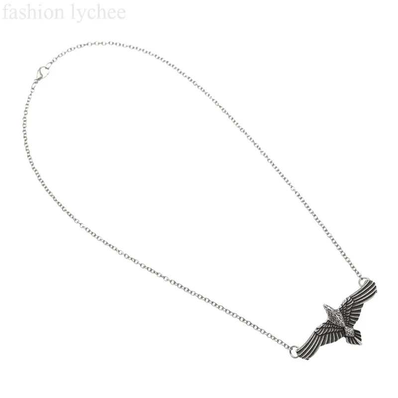 Модные lychee Norse винтажные Ворон Летающие птицы ворона животное длинное звено