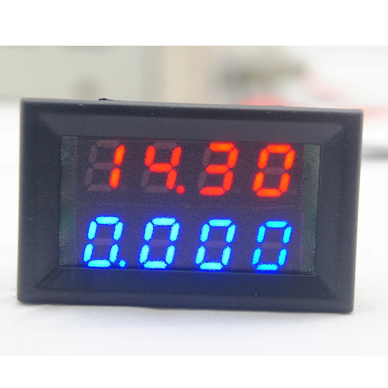 4 бит цифровой вольтметр Амперметр постоянного тока 200 V 10A красные синие