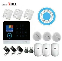 smartyiba wireless home security alarm system wifi portable auto dialer diy kits home alarm system with wireless smoke detector