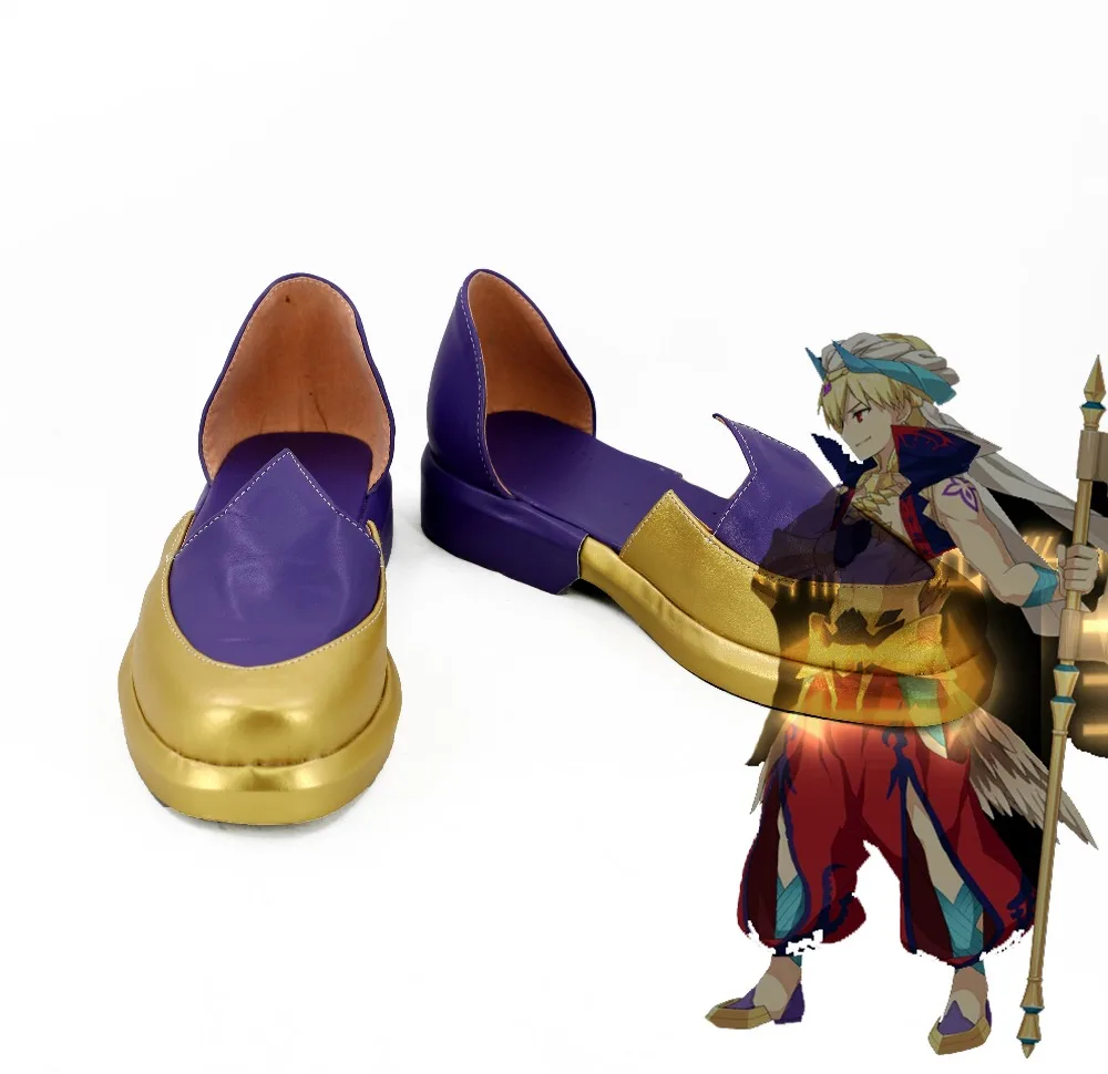

Fate Grand Order Cosplay Boots Caster Gilgamesh Shoes Custom Made European Size