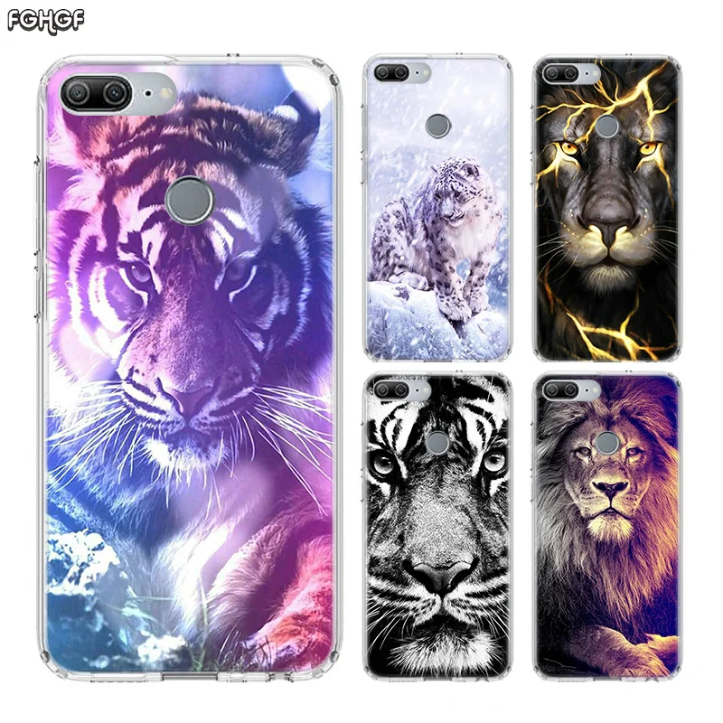 Большой Лев на камне снег мягкий с рисунком из ТПУ Корпус чехол для Huawei Honor 8X MAX 8 9 10