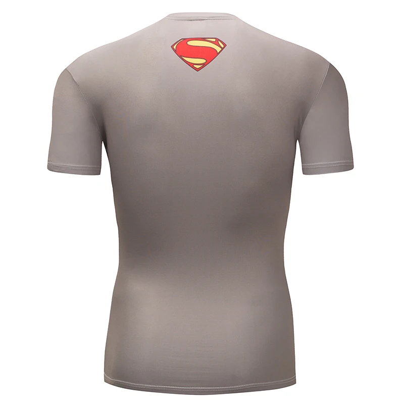 Gyms Мужская футболка 3D Бэтмен/Супермен облегающий рубашки летние эластичные топы