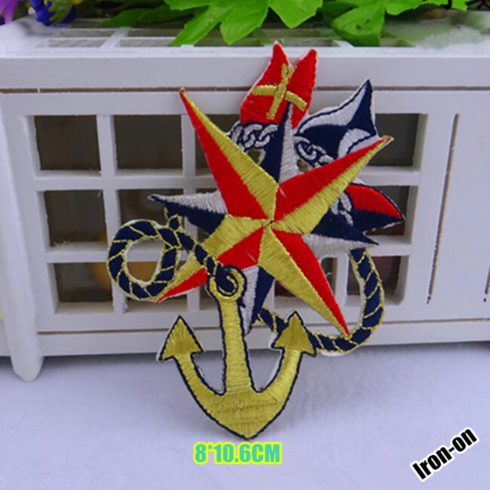 Вышитые украшения одежды якорь diy Вышивка патч железо на наклейках 3 шт в