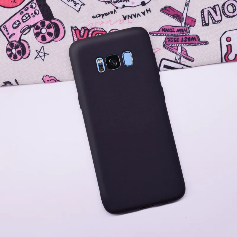 Однотонный защитный чехол для мобильного телефона samsung S8 матовый Силиконовый