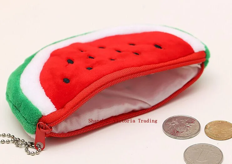 4Models - Summer Watermelon Plush Toys Gift Purse Wallet Toy With Keychain Pendant | Игрушки и хобби