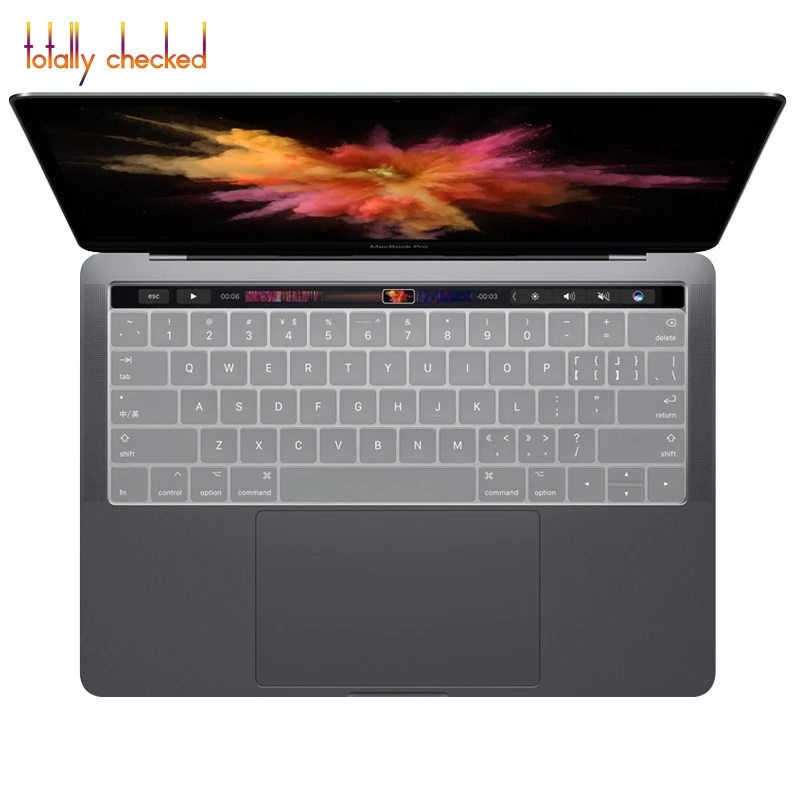 Силиконовый чехол для клавиатуры защитное покрытие для Macbook Pro 13 15 13,3 15,6 Сенсорная панель A1706 A1707 A1989 A1990 английский(США