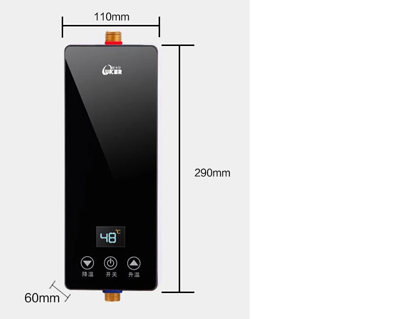 Electric Shower Induction Heater Water 5.5KW Instant Tankless Bathroom For In Whole Year | Бытовая техника
