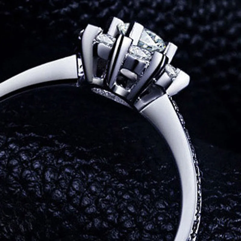 18 К карат кольцо Свадебные полный с бриллиантом браслеты anillos De Grandes bague etoile для