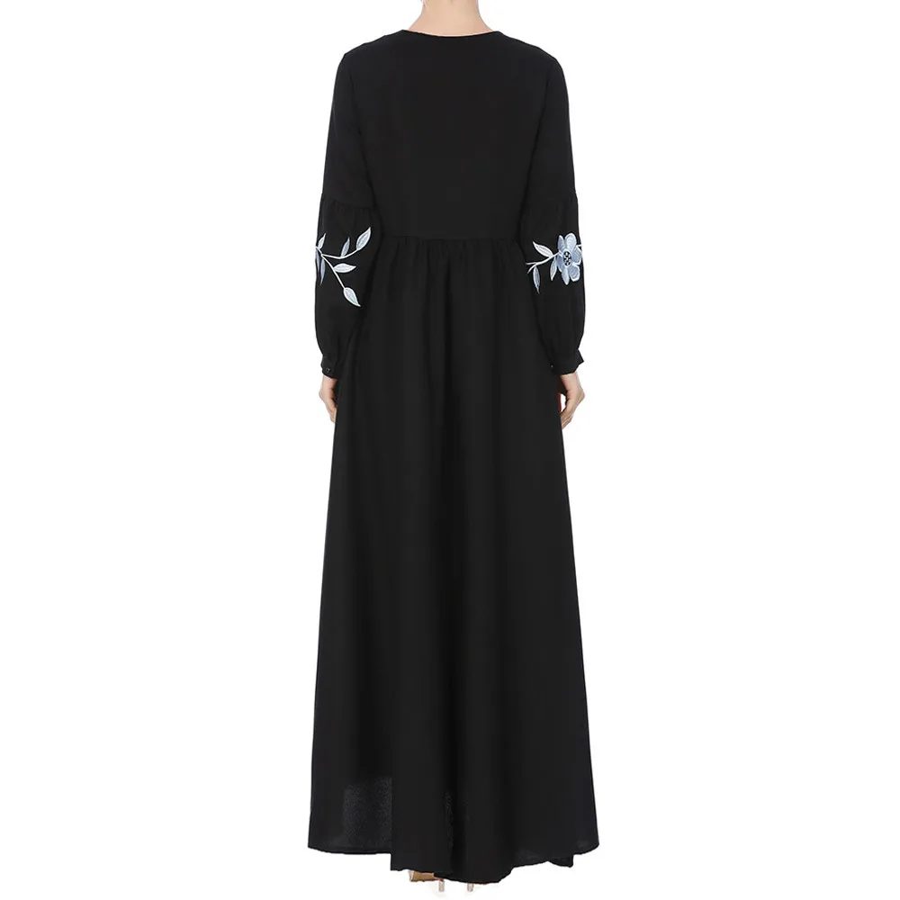 Vestito da festa мусульманские винтажные платья шифоновое платье с длинным рукавом