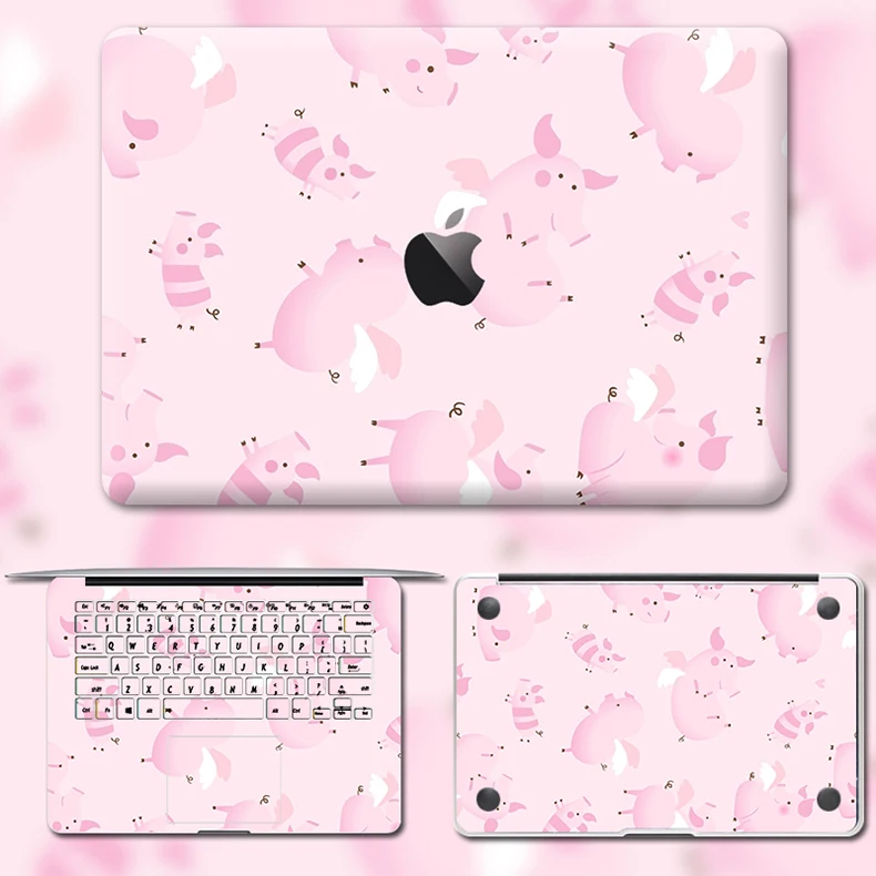 Милый кавайный милый чехол для Macbook Pro Air 11 13 15 retina, Защитная пленка для всего тела, милый кавайный защитный чехол
